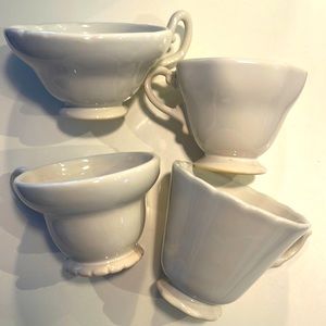 New in box Rosanna white teacups and saucer set